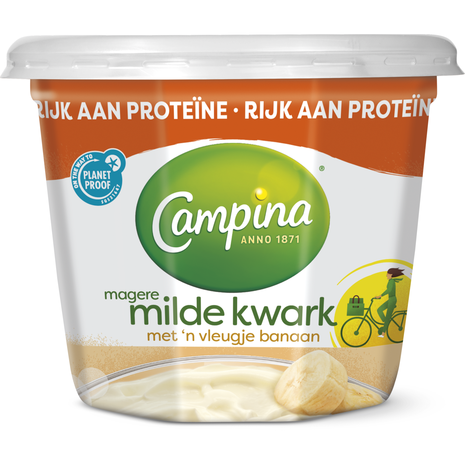 Campina Magere kwark banaan