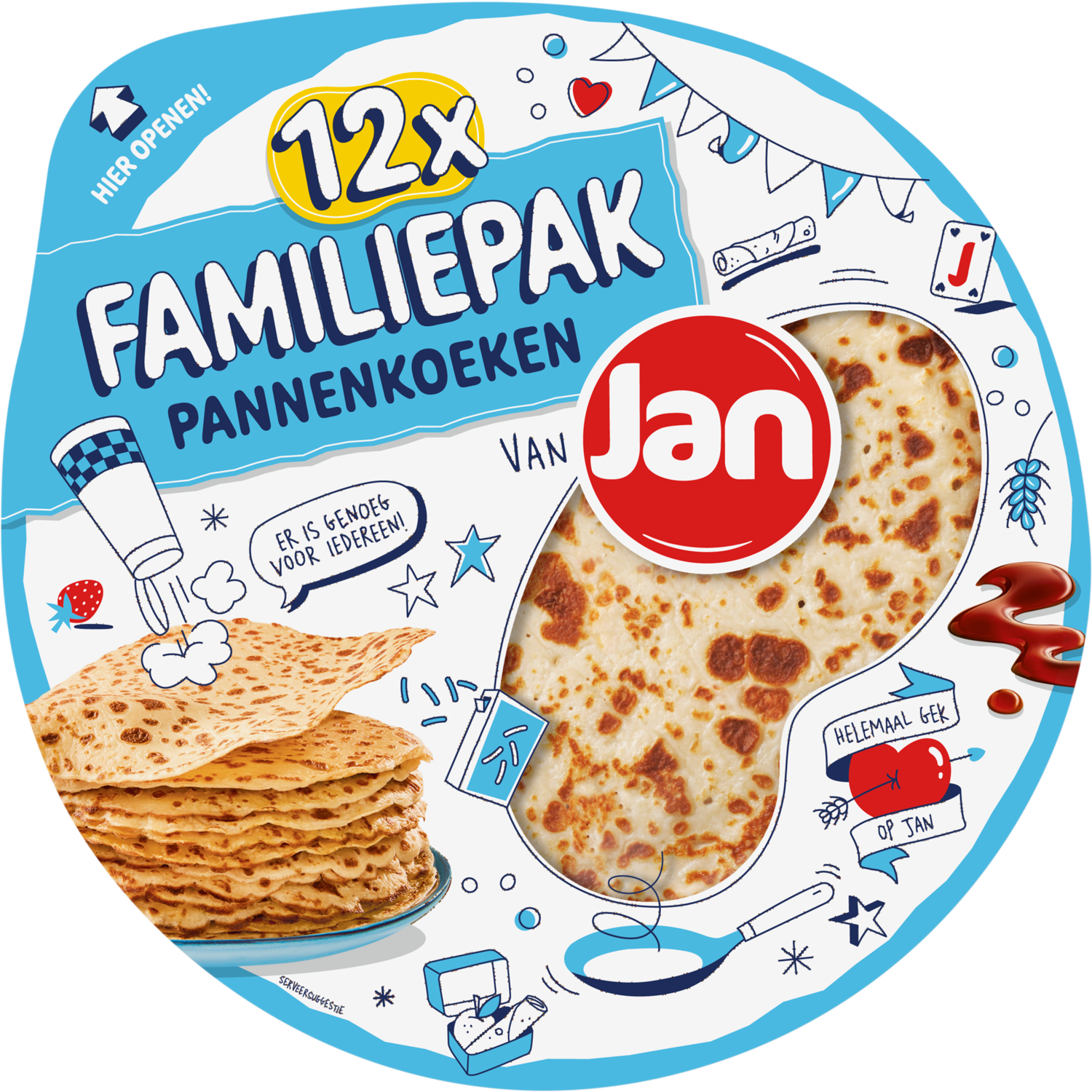 Jan Pannenkoeken familiepak 12 stuks