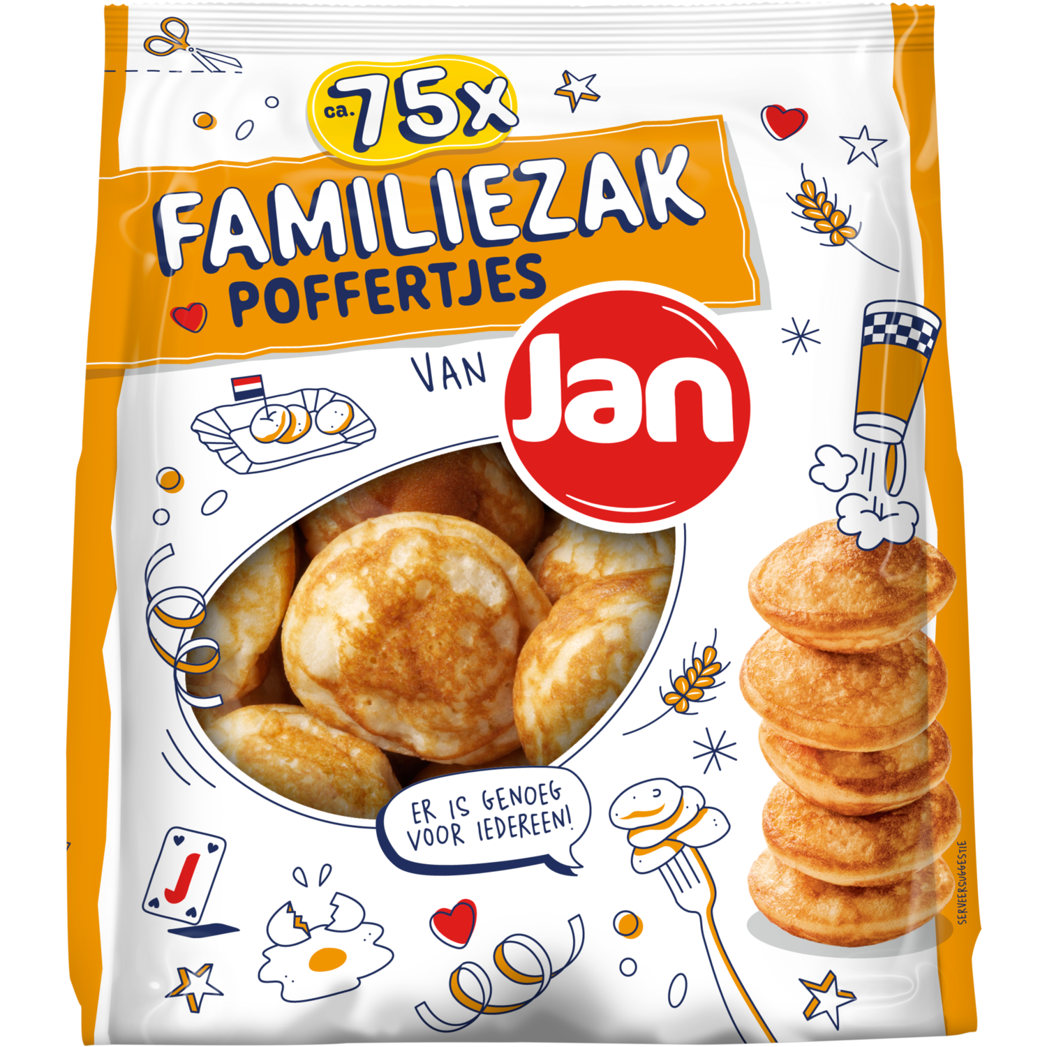 Jan Poffertjes familiezak 75 stuks