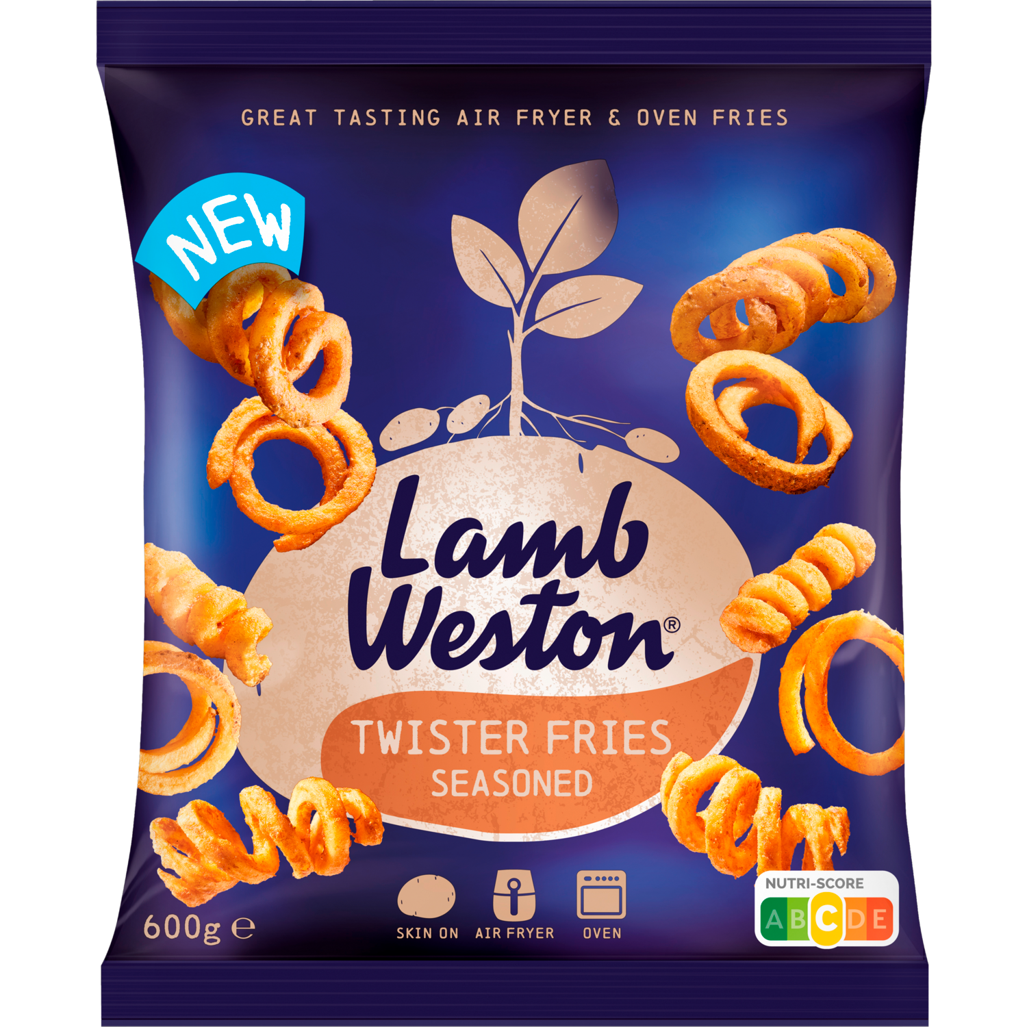 Lamb Weston Twister fries seasoned