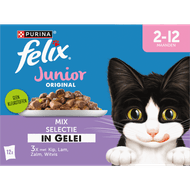 Felix Kattenvoer nat original junior multipack 12 stuks Foto van Felix Kattenvoer nat original junior multipack 12 stuks