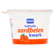 Konings Halfvolle aardbeien kwark Foto van Konings Halfvolle aardbeien kwark