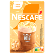 Nescafé Oploskoffie vanille cookie dough latte Foto van Nescafé Oploskoffie vanille cookie dough latte