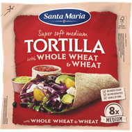 Santa Maria Tortilla whole wheat 8 stuks Foto van Santa Maria Tortilla whole wheat 8 stuks