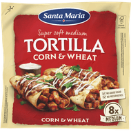 Santa Maria Tortilla corn-wheat 8 stuks Foto van Santa Maria Tortilla corn-wheat 8 stuks
