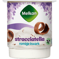 Melkan Halfvolle kwark stracciatella Foto van Melkan Halfvolle kwark stracciatella