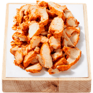 Vleeschmeesters Gegaarde kipreepjes gekruid Foto van Vleeschmeesters Gegaarde kipreepjes gekruid