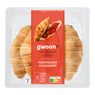 G'woon Croissants roomboter 4 stuks 180 g