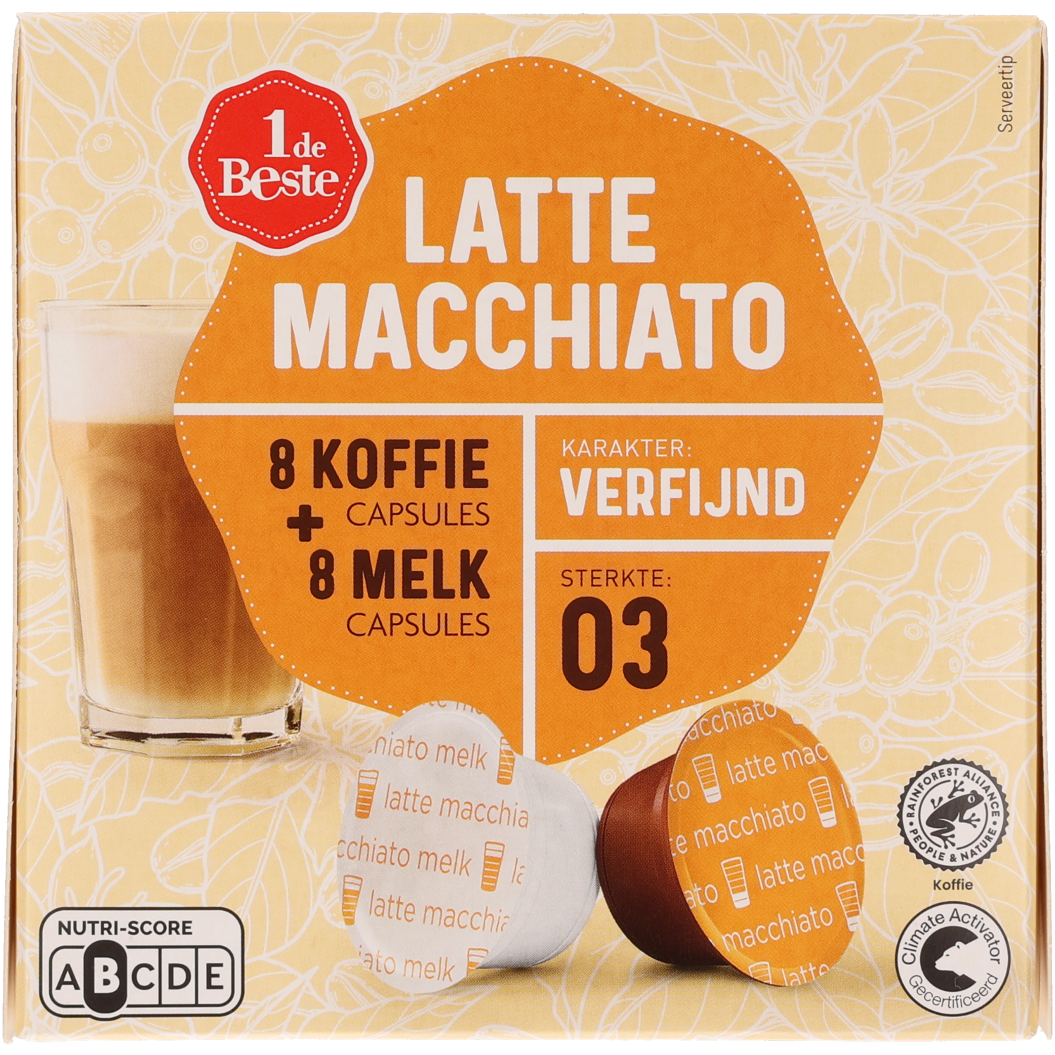 1 de Beste Koffiecups latte macchiato sterkte 3