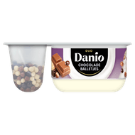 Danio Yoghurt duo chocolade balletjes Foto van Danio Yoghurt duo chocolade balletjes