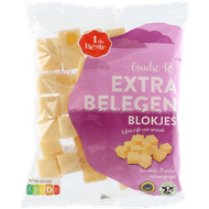 1 de Beste Kaasblokjes extra belegen Foto van 1 de Beste Kaasblokjes extra belegen
