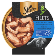 Sheba Kattenvoer filets kip tonijn Foto van Sheba Kattenvoer filets kip tonijn