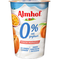 Almhof Yoghurt 0% vet perzik maracuja Foto van Almhof Yoghurt 0% vet perzik maracuja