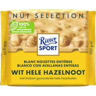 Ritter Sport Wit hazelnoot Foto van Ritter Sport Wit hazelnoot