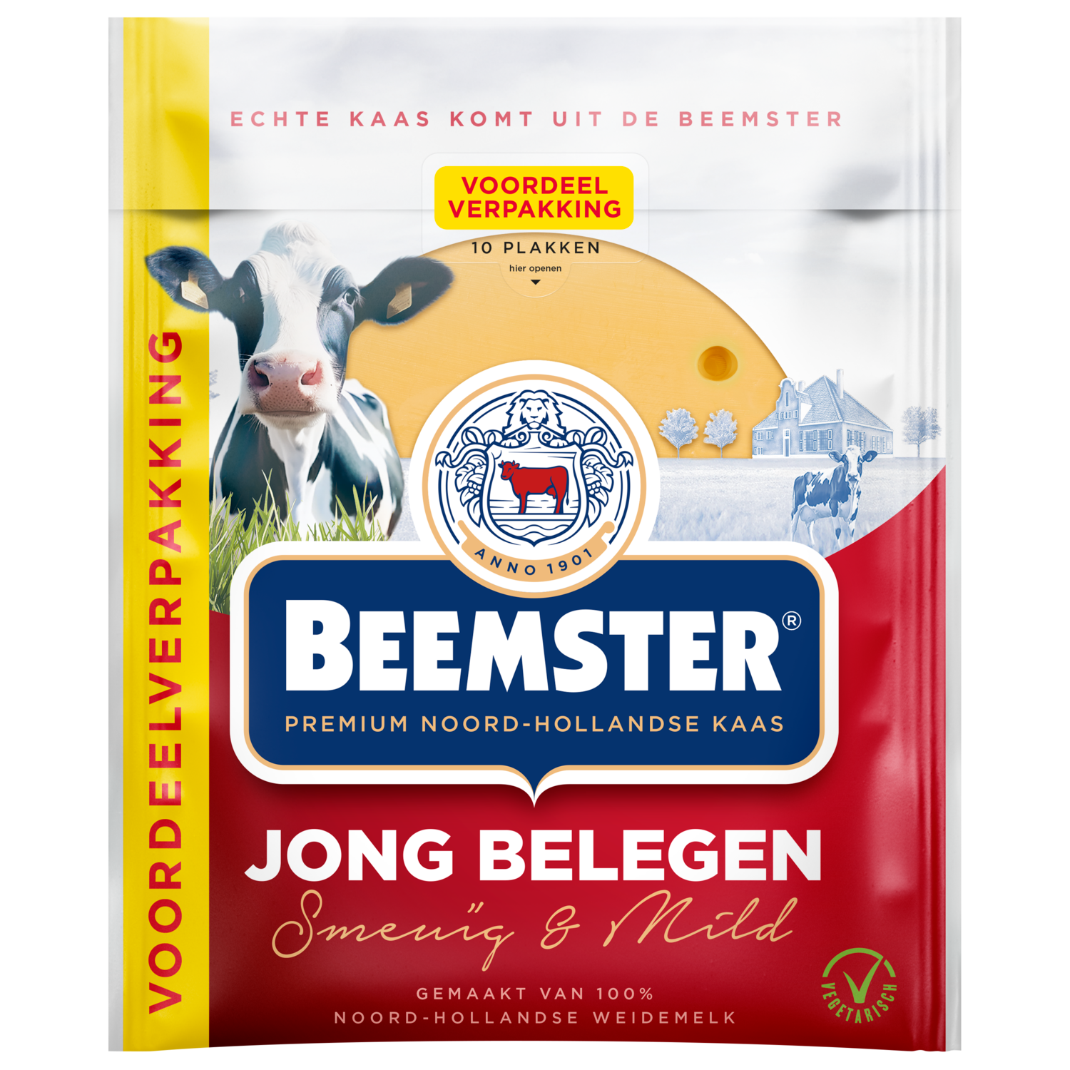 Beemster Kaas jong belegen 48+ plakken voordeelpak