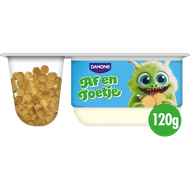 Danone Af en toetje vanilleyoghurt tarwekoekjes Foto van Danone Af en toetje vanilleyoghurt tarwekoekjes