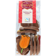 Foto van Van 't Huijs Tulpen melkchocolade gekleurd