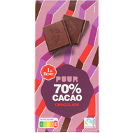 1 de Beste Chocoladetablet puur 70% cacao Foto van 1 de Beste Chocoladetablet puur 70% cacao