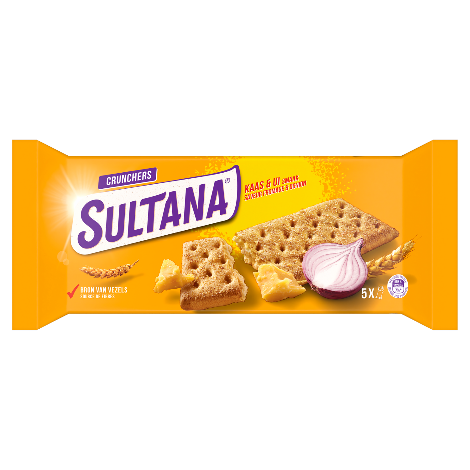 Sultana Crunchers kaas ui 5x 3st.