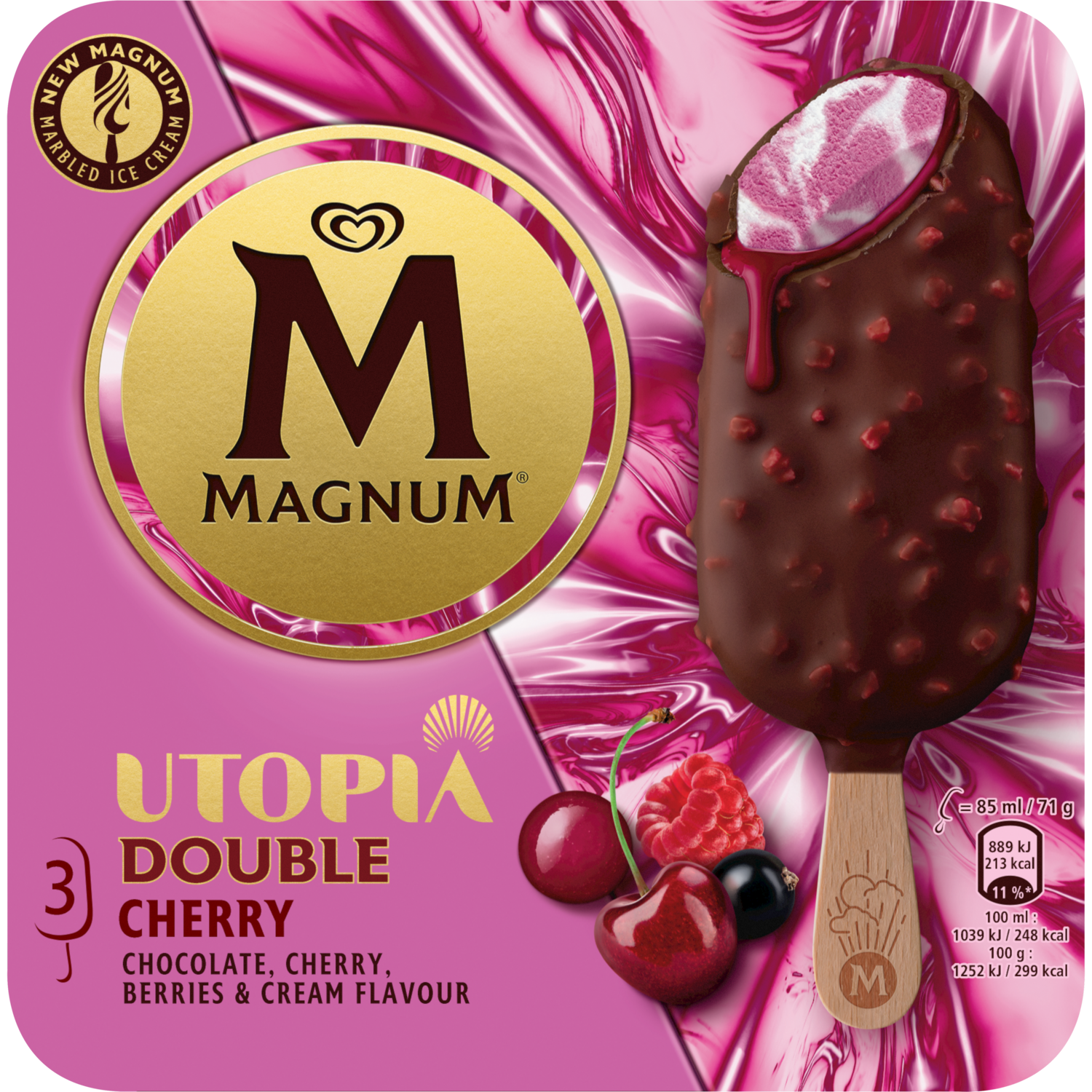Ola Magnum double cherry 3 st.
