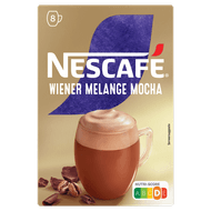 Nescafé Oploskoffie wiener melange 8 st. Foto van Nescafé Oploskoffie wiener melange 8 st.