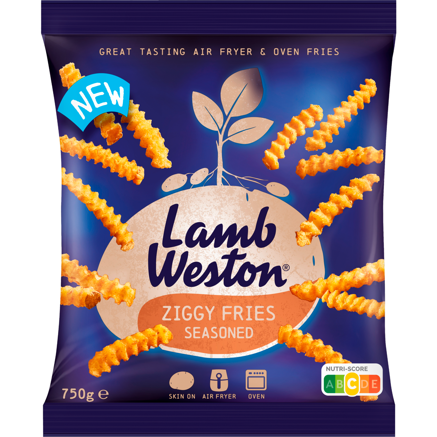 Lamb Weston Ziggy fries seasoned