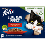 Felix Kattenvoer elke dag feest countryside in gelei 12 x 85gr Foto van Felix Kattenvoer elke dag feest countryside in gelei 12 x 85gr