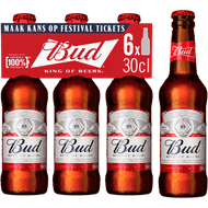 Bud Pilsener 6x30cl Foto van Bud Pilsener 6x30cl