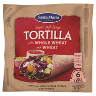 Santa Maria Tortilla whole wheat large 6 stuks Foto van Santa Maria Tortilla whole wheat large 6 stuks
