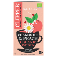 Clipper Kruidenthee chamomile peach bio 20 zk. Foto van Clipper Kruidenthee chamomile peach bio 20 zk.