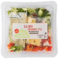1 de Beste Groene salade italiaanse mix met regato kaas & kruidendress Foto van 1 de Beste Groene salade italiaanse mix met regato kaas & kruidendress