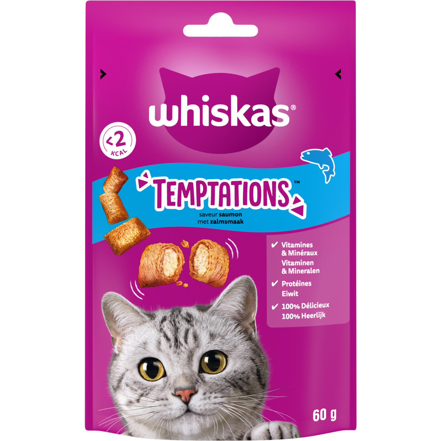 Whiskas Kattensnacks temptations zalm