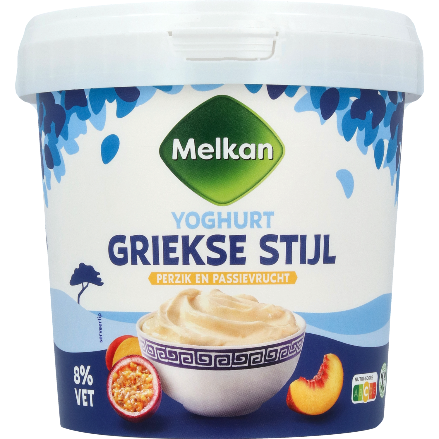 Melkan Yoghurt griekse stijl perzik-passievrucht