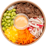 Foto van Fresh & easy Poke bowl beef teriyaki