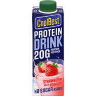CoolBest Protein drink strawberry Foto van CoolBest Protein drink strawberry