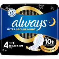 Always Maandverband ultra secure night wings Foto van Always Maandverband ultra secure night wings