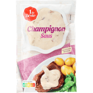 1 de Beste Champignonsaus droge mix Foto van 1 de Beste Champignonsaus droge mix