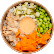 Foto van Fresh & easy Poke bowl kip