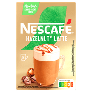 Nescafé Oploskoffie hazelnut latte 8 st. Foto van Nescafé Oploskoffie hazelnut latte 8 st.