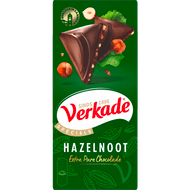 Verkade Chocoladereep extra puur hazelnoot Foto van Verkade Chocoladereep extra puur hazelnoot