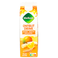 Melkan Ontbijtdrink sinaasappel-mango-banaan Foto van Melkan Ontbijtdrink sinaasappel-mango-banaan