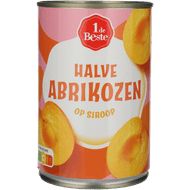 1 de Beste Halve abrikozen op siroop Foto van 1 de Beste Halve abrikozen op siroop