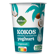 Melkan Kokosyoghurt plantaardig 6% Foto van Melkan Kokosyoghurt plantaardig 6%