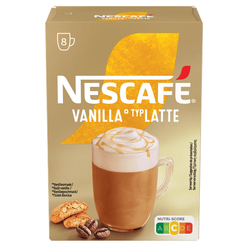 Latte Vanilla Oploskoffie - 8 stuks