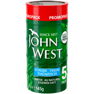Foto van John West Tonijnstukken in water 5 st.