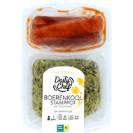 Daily Chef Boerenkool stamppot met rookworst Foto van Daily Chef Boerenkool stamppot met rookworst