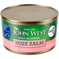 Foto van John West Zalm roze