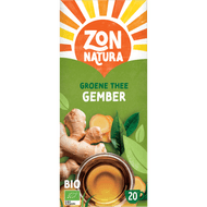 Zonnatura Biologische kruidenthee groene thee gember Foto van Zonnatura Biologische kruidenthee groene thee gember