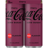 Foto van Coca-Cola Zero cherry 4x25 cl