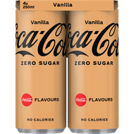 Foto van Coca-Cola Zero vanilla 4x25cl